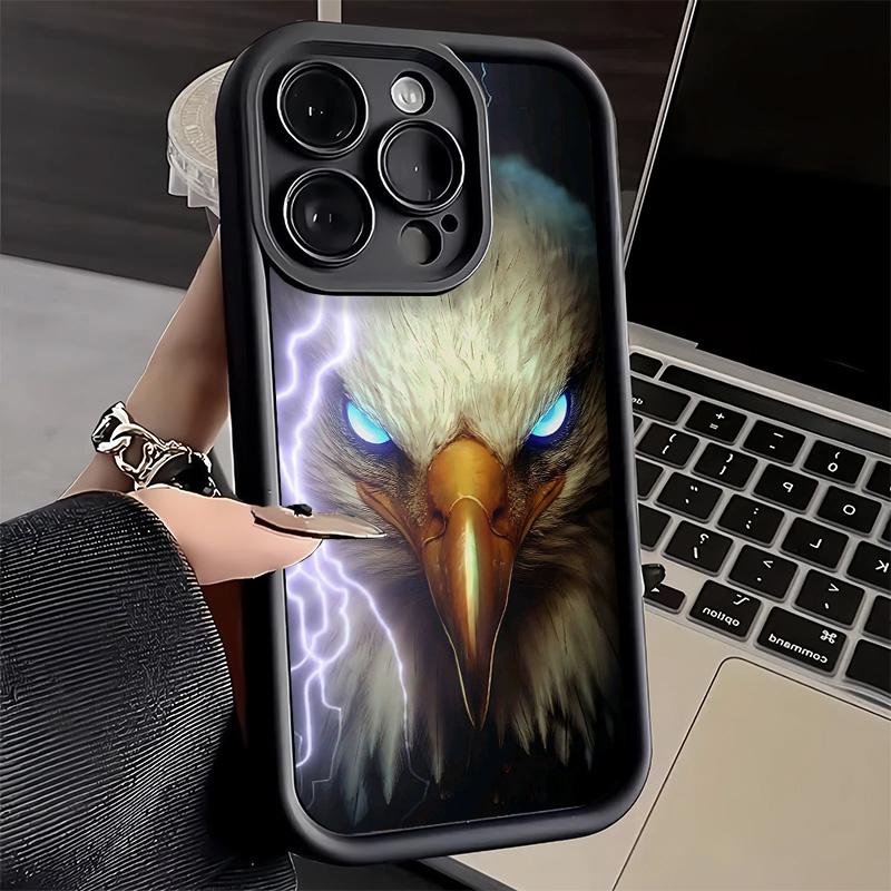 Крутой чехол для телефона с Белоголовым орлом для iPhone 16 17 Air 16E 15 Pro Max 14 Plus 13 12 Mini Capa Мягкий силиконовый Funda