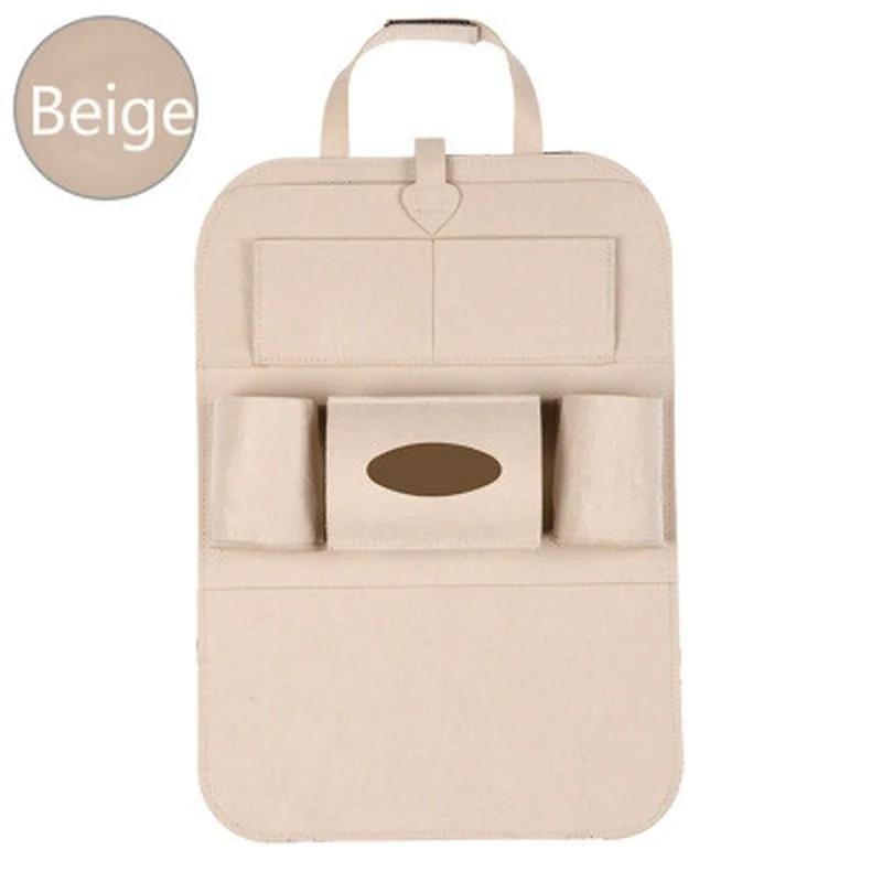 Car Multifunctional Seat Back Storage Box Car Hanging Bag Tissue Box Car Felt Storage Bag