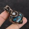 Медный неоновый апатитовый кулон, медная проволока, обернутая кулоном, ювелирное изделие ручной работы, кулон с радужным лунным камнем, медные ювелирные изделия, кулон с драгоценным камнем для подарка