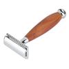 Men"s Classic Double Blade Safety Shaving Razor Manual Wood Handle Shaver
