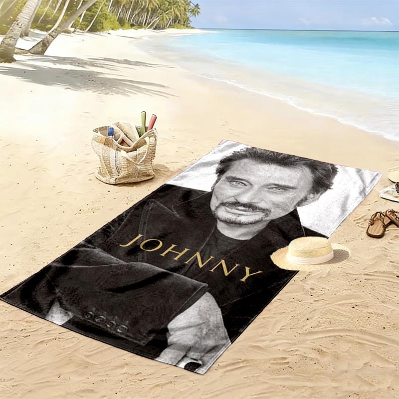 Johnny: Iconic Journey beach towel beach Beach towel for vacation photos quick-drying swim towel swim Outdoor pool towel Outdoor picnic beach mat