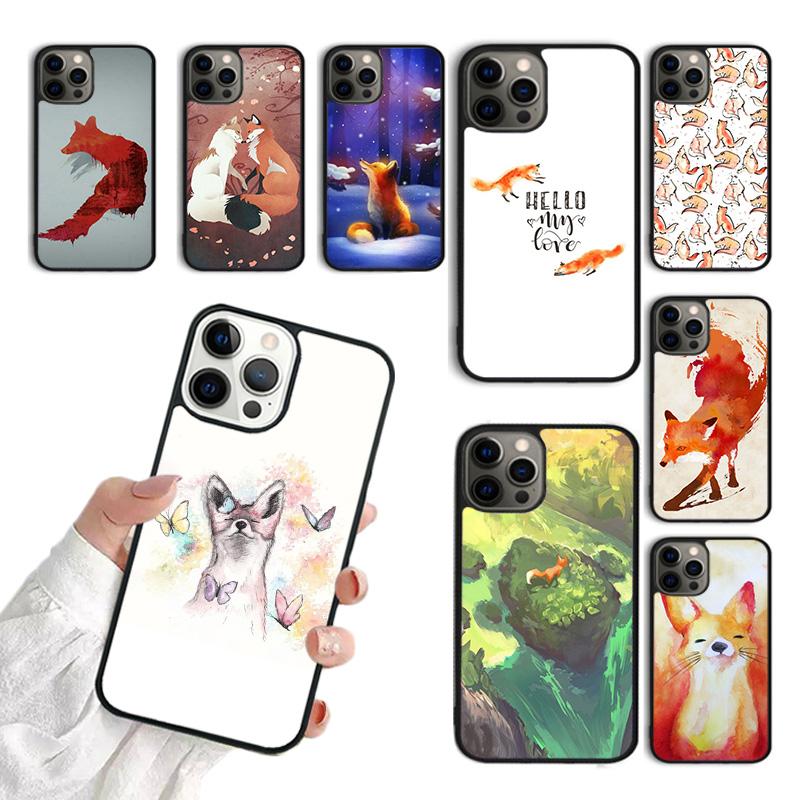 Акварельная живопись Чехол для телефона с лисой Для iPhone 17 Air 15 16 16e 11 12 13 14 Pro Max Чехол Для iPhone 17 Air Max Plus Fundas