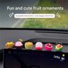 6PCS Fruit Rearview Mirror Dashboard Decoration Cute Gift Interior Ornaments Center Console Figure Bicycle Car Navigation Doll