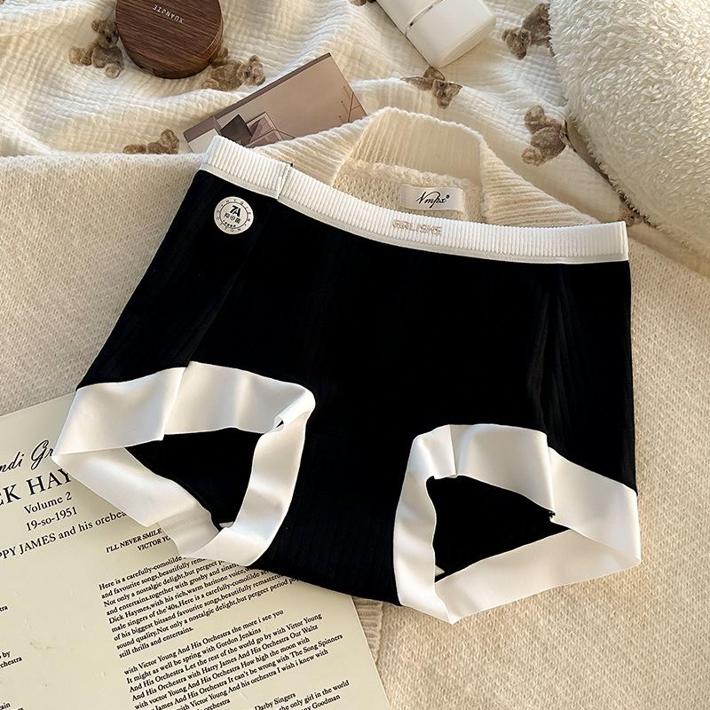 Plus Size Women's Antibacterial Extended Crotch Sports Anti Slip Safety Leggings Boxer Briefs