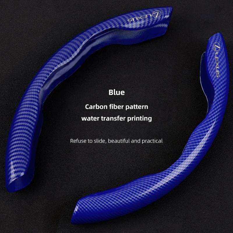 A Pair Car Steering Wheel Cover For Lexus RX330 IS250 Ct200h ES300h GS300 Carbon Fiber Pattern ABS Non-slip Steering Wheel CoverNC0