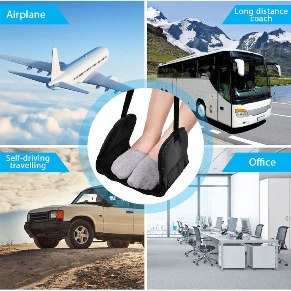 Adjustable Airplane Foot Hammock Detachable Foot Resting Hammock Comfortable Leg Rest Relaxation