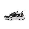 Li Ning Kids Soft Lightweight Shock Absorbing Low Top Casual Shoes Kids Sneaker White Black YKCU112-1