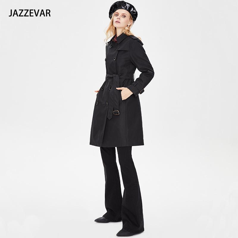 Женское среднее и длинное двухрядное пальто цвета хаки в британском стиле, женская осенне-зимняя ветровка