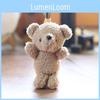 Plush Teddy Bear Keychain Pp Cotton Filled Bag Decor  Kids Gift Animal Stuffed