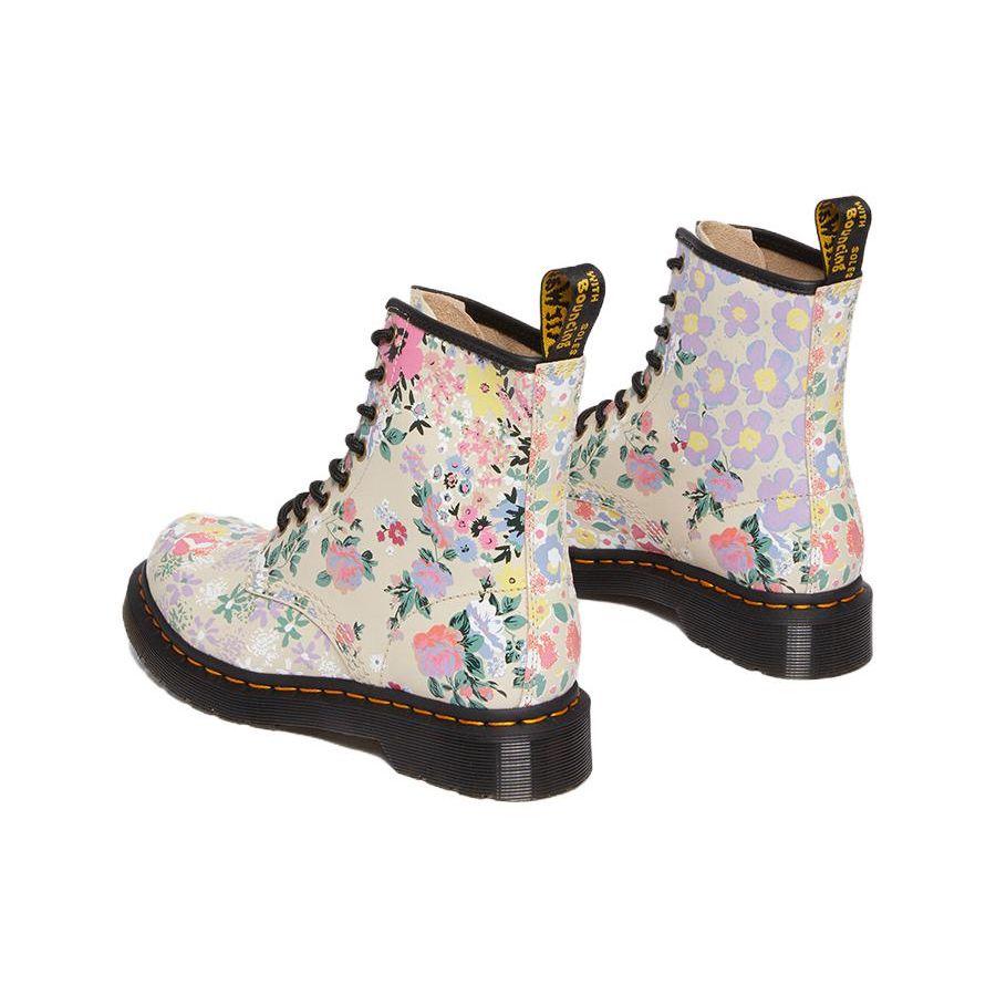 Dr. Martens 1460 Leather Fashion Print Short Boots Women boots Beige 30791292