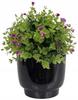 Ceramic pot cover, black, 15 x 13 cm