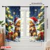 2 шт., 2D плоская печать, популярные шторы, рождественский медведь (2) Универсальная полиэфирная ткань (без стержня) Уличные украшения Ldeal