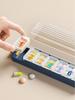 1PC 7 Days Pill Medicine Box Weekly Portable Travel Pill Cases Box 7 Grids Drug Tablet Dispenser Independent Lattice Pill Case