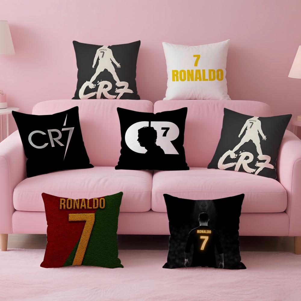 CR7 CCristiano RRonaldoS Cushion Cover Pillow Case Soft Friendly Fabric Concealed Zipper