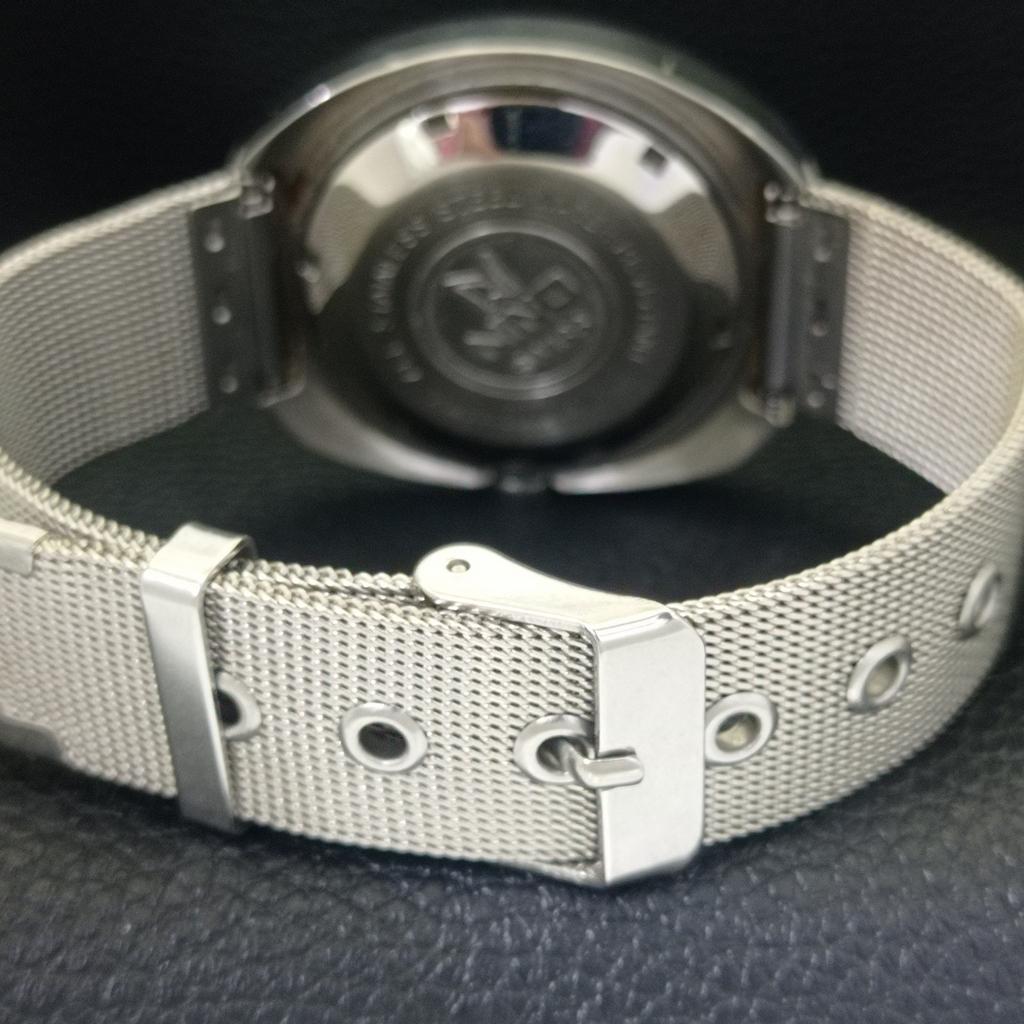 ВИНТАЖНЫЕ NINO АВТОМАТИЧЕСКИЕ 2066 ШВЕЙЦАРСКИЕ МУЖСКИЕ ЧАСЫ ЦВЕТА МОРСКОЙ ВОЛНЫ a703032-1