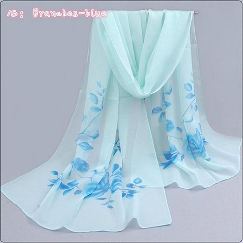 Fashion Women Chiffon Scarf Print Pattern Silk Scarves Shawl High Quality Chiffon Scarf