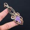 Purpurite Gemstone Pure Copper Wire Wrapped Handmade Pendant Jewelry For Christmas Gift