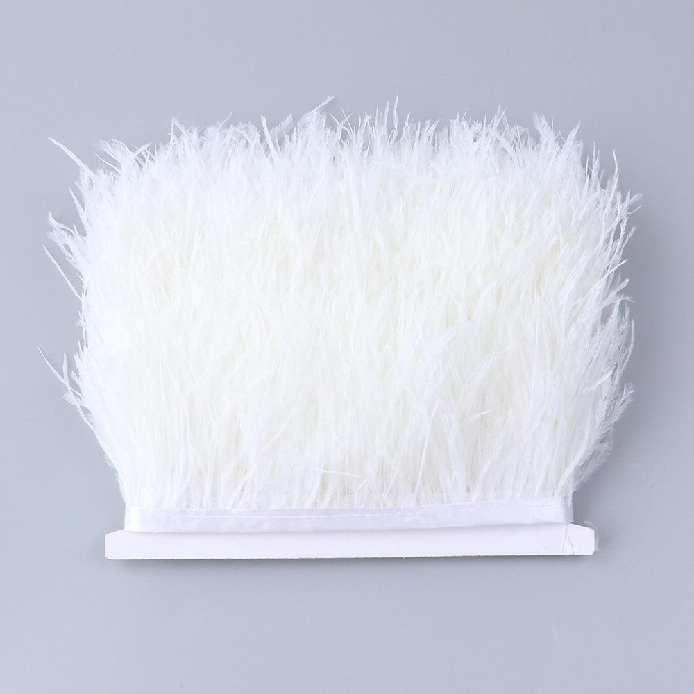 Край страусиных перьев 6-8 см, декоративные свадебные аксессуары, край вечернего платья 