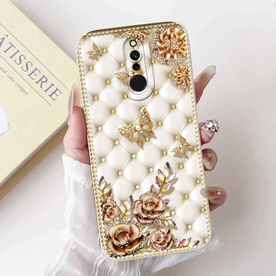 For Xiaomi Redmi 8 2019 Case 6.22" Luxury Flower Painted Cover Soft TPU Shockproof Phone Case For Xiaomi Redmi 8 Redmi8 Bumper