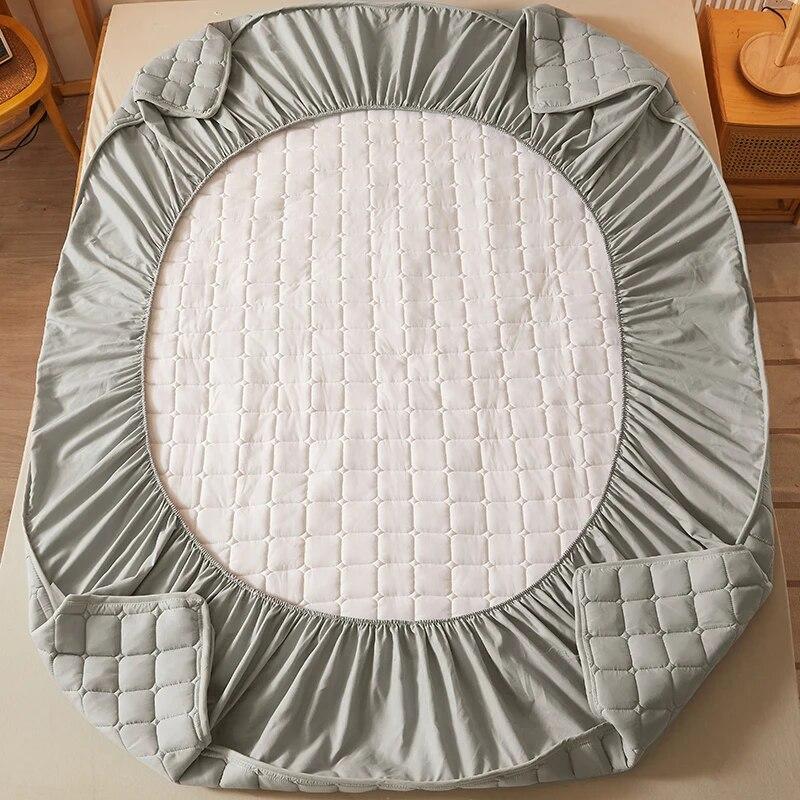 Водонепроницаемый комплект постельного белья из 3 предметов с тиснением, хлопковая простыня и наволочка, антиклещ, антибактериальный чехол для матраса