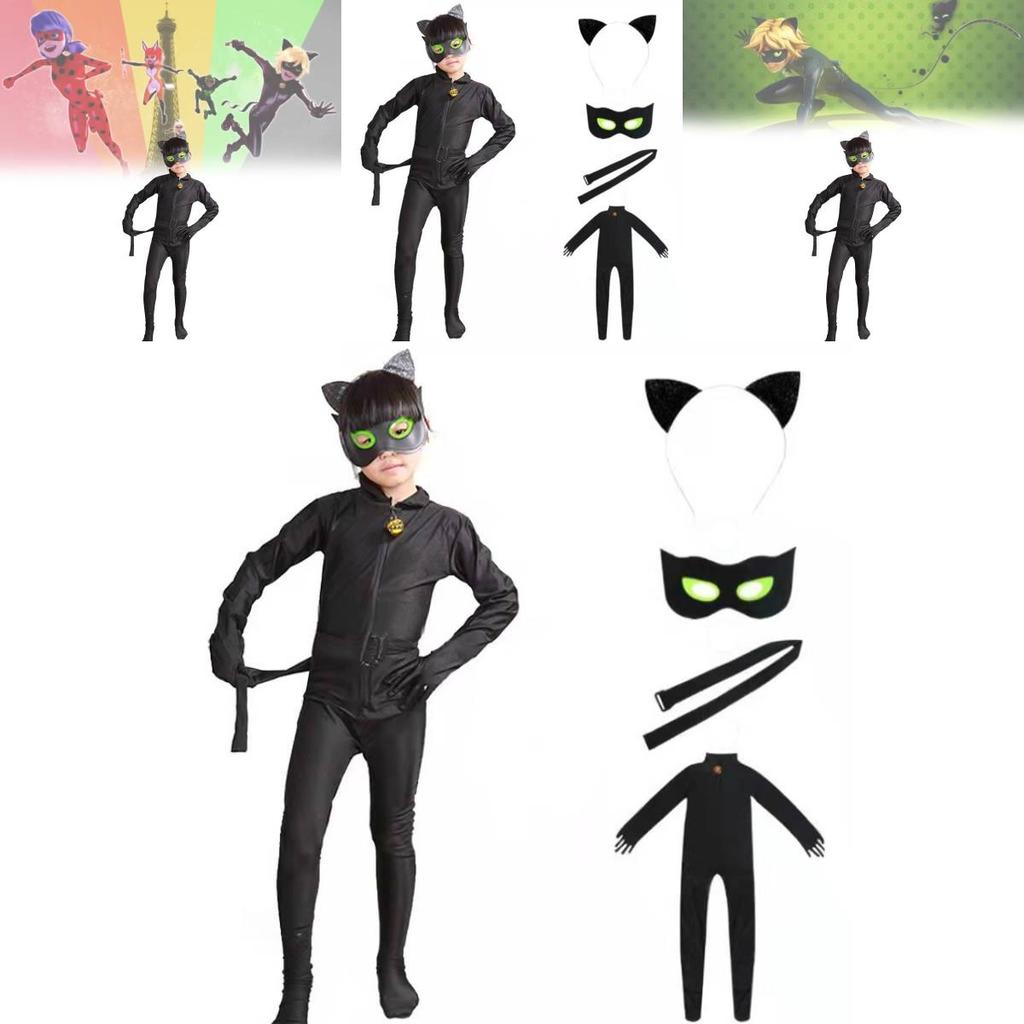 Чудесные истории Ледибаг и Кота Нуара Детский костюм со спандексом для аниме ролевых игр