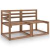 Day and Night - Day and Night Garden Furniture Set 2 Pieces Impregnated Pine Wood Brown