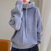 Women's 2024 Winter Loose Solid Color Thick Turtleneck Sweater