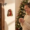Christmas Themed Craft Wooden Miniature Fairy Door 2D Flat Cute Mouse Cat Santa Holiday Door Ornament Snowman Tiny Decoration for Wall Decor,