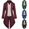Men Medieval Tuxedo Coat Retro Steampunk Party Renaissance Costume Victorian Tailcoat Stage Halloween Event Long Jackets