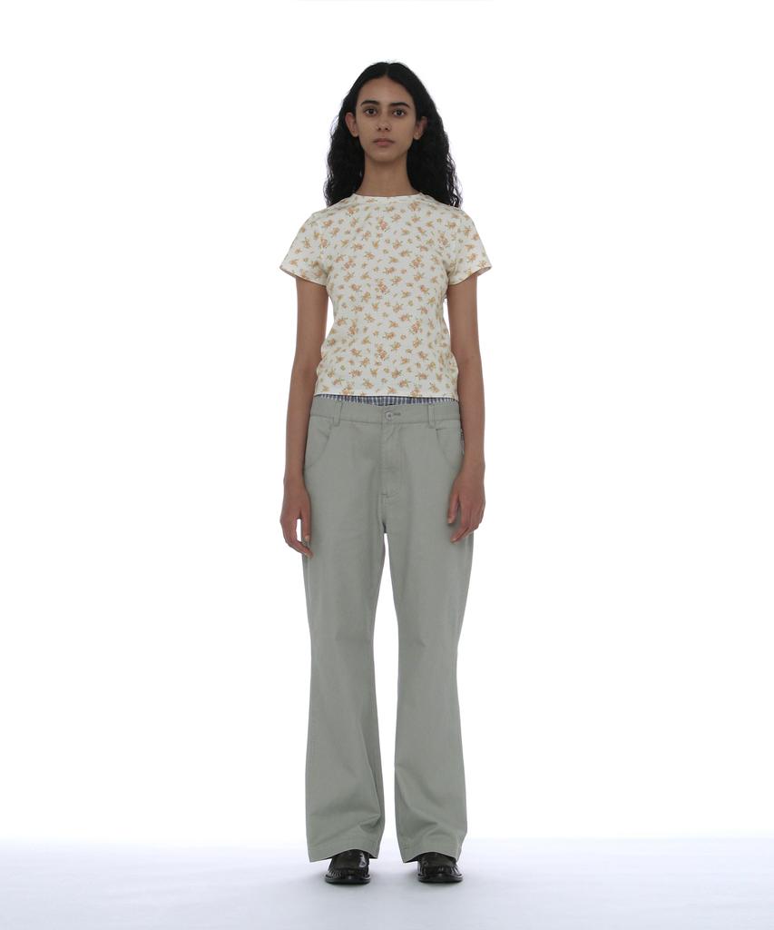 PARTIMENTO WOMEN Double Waist Chino Pants_Stone