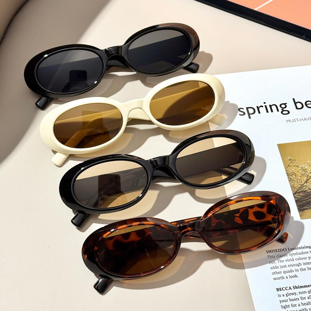 4Pcs Oval Frame Fashion Glasses, Suitable for Both Men and Women, Perfect for Everyday Wear and Street Photography