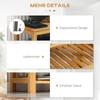 Shoe Rack with 4 Shelves, Bamboo, Slats, up to Size EU 45, Natural