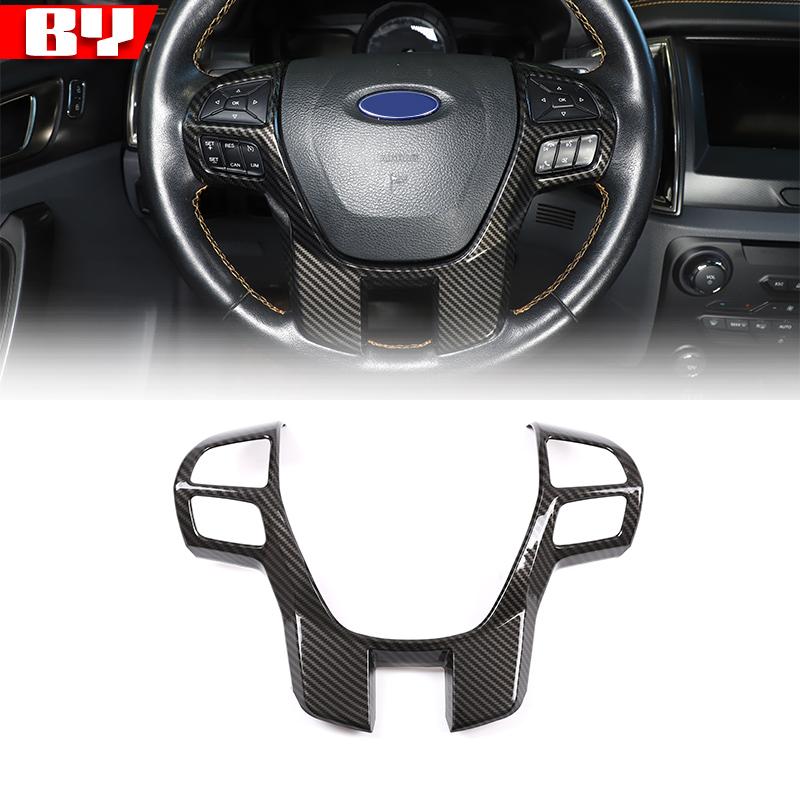 For Ford RANGER T6 T7 T8 2015-2021 ABS Carbon Fiber Color Car Interior Gear Shift Panel Door Handles Outer Frame Cover Trim