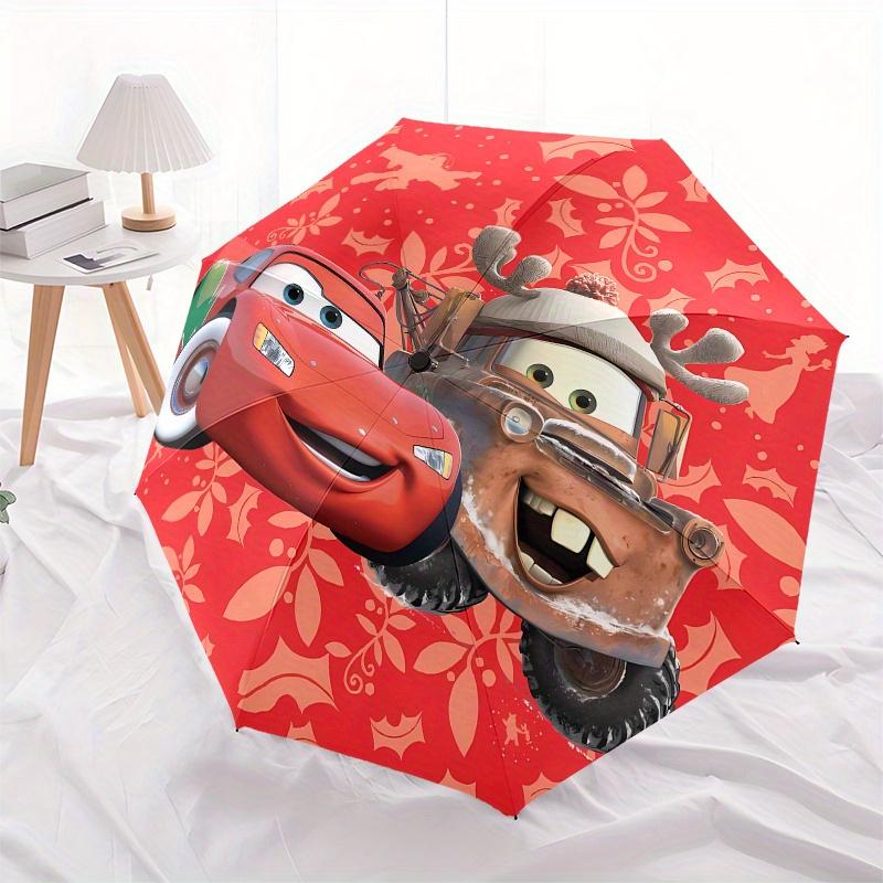 Дисней Молния МакКуин, Pixar Тачки, Ручное Открытие и Закрытие Зонта, 21-Реберная Усиленная Складная Конструкция, Легкий