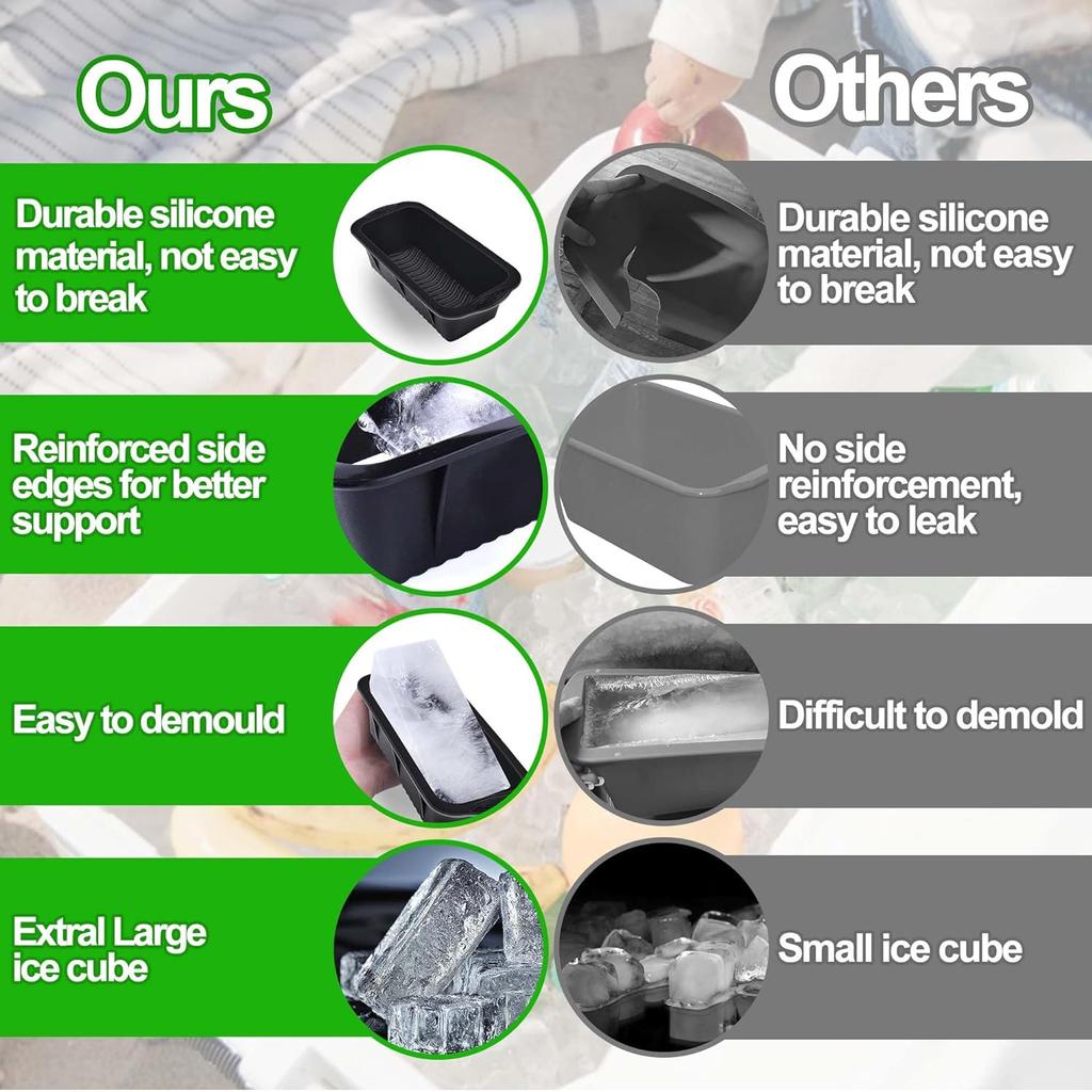 1/3/5 шт. очень большая силиконовая форма для льда ящик эффективная замораживающая ледяная ванна большая форма для кубиков льда ведро для льда форма для блоков льда