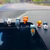 6Pcs Mini Cat Statues Car Center Console Decoration Set Adorable Simple Installation Rear View Mirror Cute Kitty Figurines