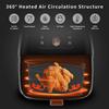 Air Fryer Silicone Pot 8 Inch Reusable Air Fryer Silicone Basket Replacement for Paper Liners BPA-Free Round Silicone Baking Pan