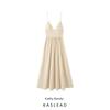 Kaslead New Women Clothes Western Style Fashion Simple Poplin Midi Dress 3152223