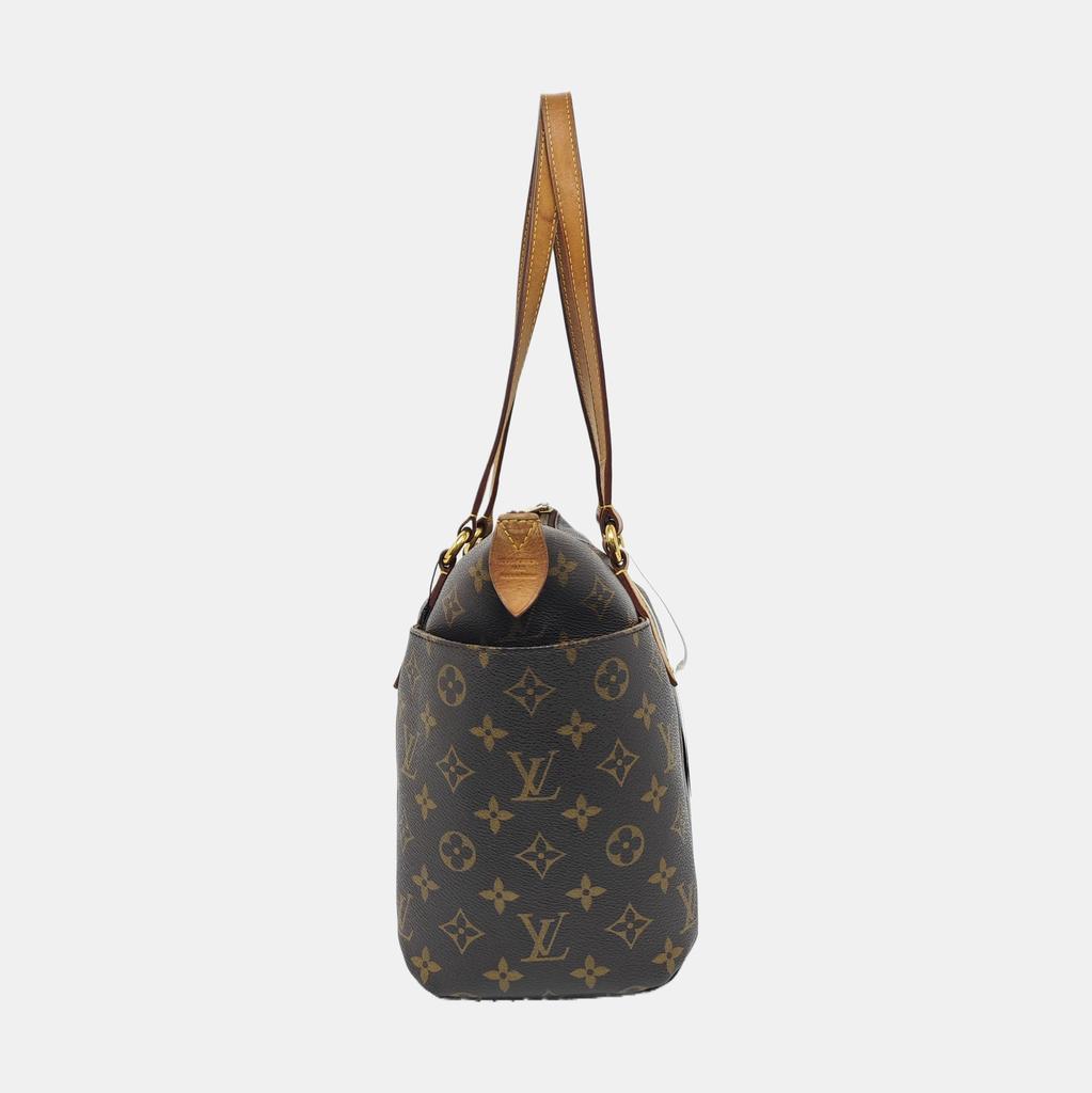 [Pre-Owned] Classic Monogram Canvas And Leather Trimmed Detail Tote Shoulder Bag - Fair #17PLSZA