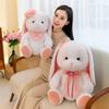Lace Bow Holland Lop Plush Toy Long Ear Stuffed Animals Plush Toy Bunny Plushies Doll  Birthday