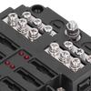 Universal 12 Way Fuseing Box Holder Waterproof Cover LED Indicator Box Holder Fuseing Block Marine
