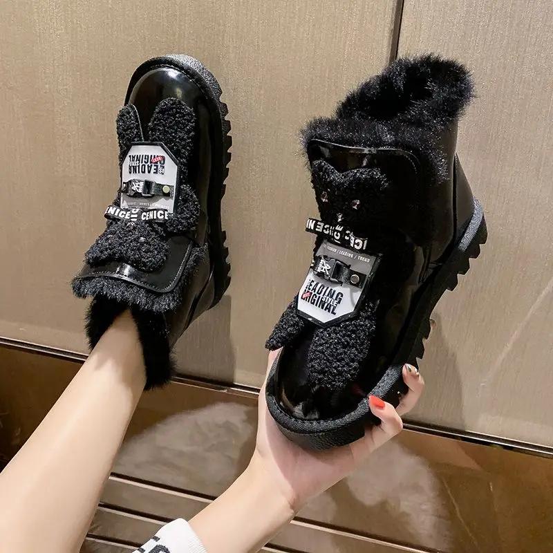 Модная женская обувь Ботильоны на платформе Новинка Ботильоны до щиколотки Зимние ботинки для женщин Массивная подошва Распродажа Удобные и элегантные Предложение Противоскользящие Гару Рок