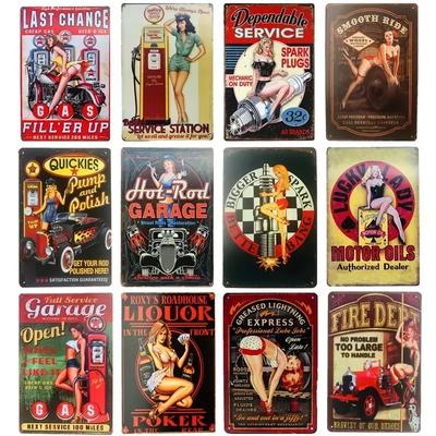 Металлические жестяные таблички Pin Up Girl Винтажная настенная живопись Бар Паб Кафе Магазин Домашний декор Сексуальная леди Постер Тарелка Табличка