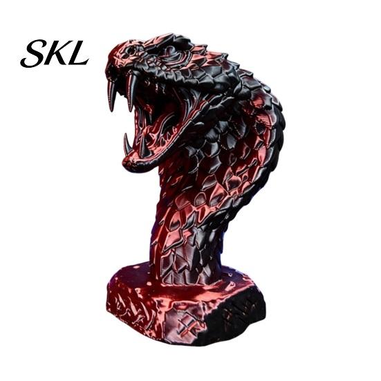 Adult Stress Relief Gadgets 3D Printed Snake Figurine, Realistic Serpent Sculpture, Nature Learning Toys Desk Decor, Educational Wildlife Toy for Kids
