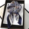 Luxury Brand Silk Satin Head Scarf For Women Animal Animal Kerchief Neck Scarfs 70cm Square Shawls and Wrpas Scarves For Ladies