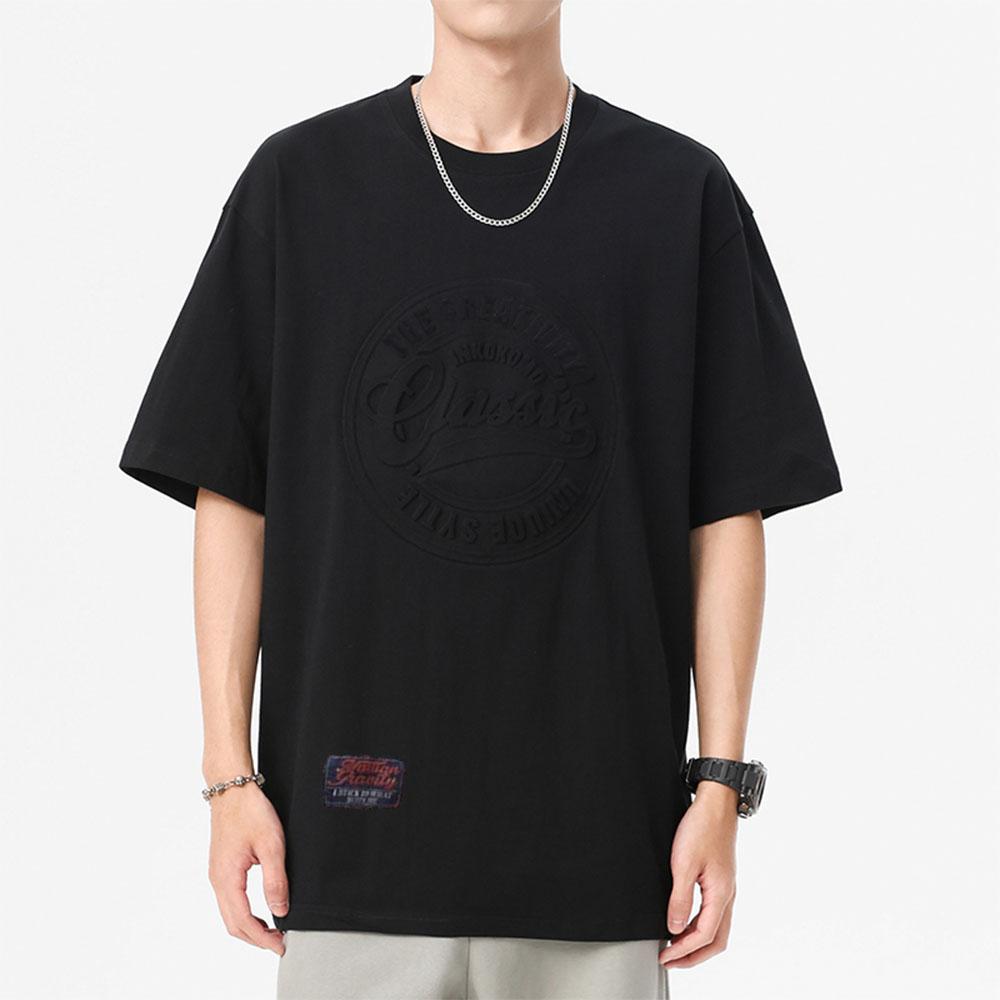 3D-принт Стальной принт Хлопок Американская винтажная футболка с короткими рукавами Мужская повседневная футболка Классические принтованные футболки Топы Футболки