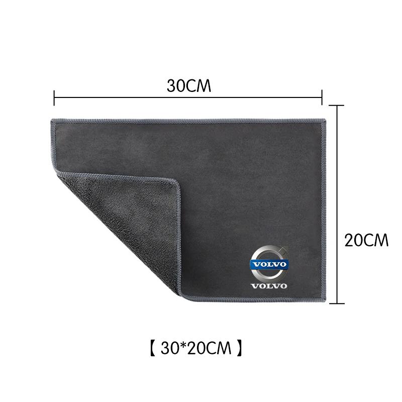 Car Interior Cleaning Soft Brush With Car Wash Towel Microfiber Cleaning Rag Cloth For Volvo XC90 XC60 C30 T6 S60 C70 XC40 V40 SA2