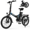 Varun C20-1 E-Folding Bike With High Carbon Steel 20*4 Inch Fat Tires City Outdoor Electric Bicycle 48V7.8Ah Battery 500W Motor Adult Electric Bike