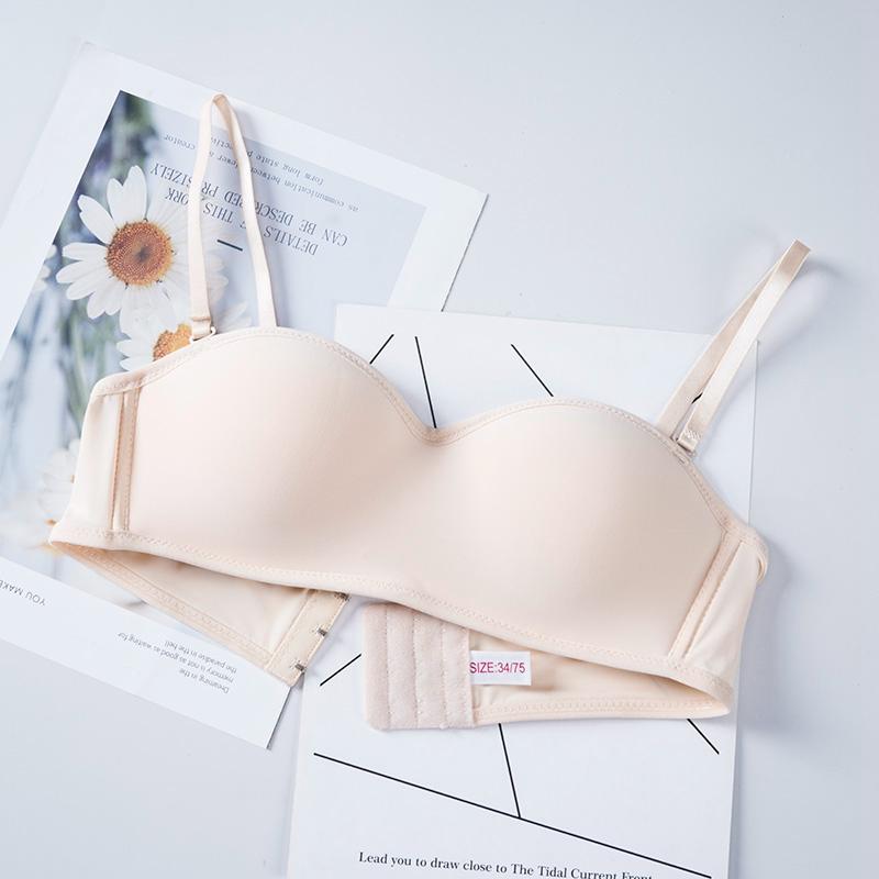 Women Invisible Bra Strapless Bralette 1/2 Cup Women's Underwear Sexy Lingerie Female Solid Color Seamless Party Wedding Bras