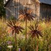 Rust-Resistant Flower Garden Stake Vintage Iron Flower Decoration Metal Cornflower Stake  Lawn